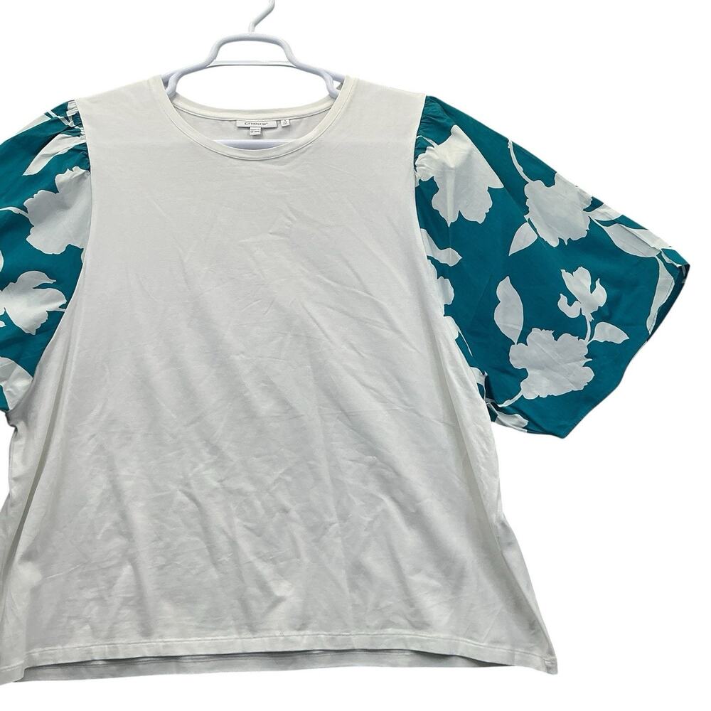 Chico’s Blouse Top Large Short Sleeve Flowy Career Pretty Size 4-XXL - Picture 5 of 12